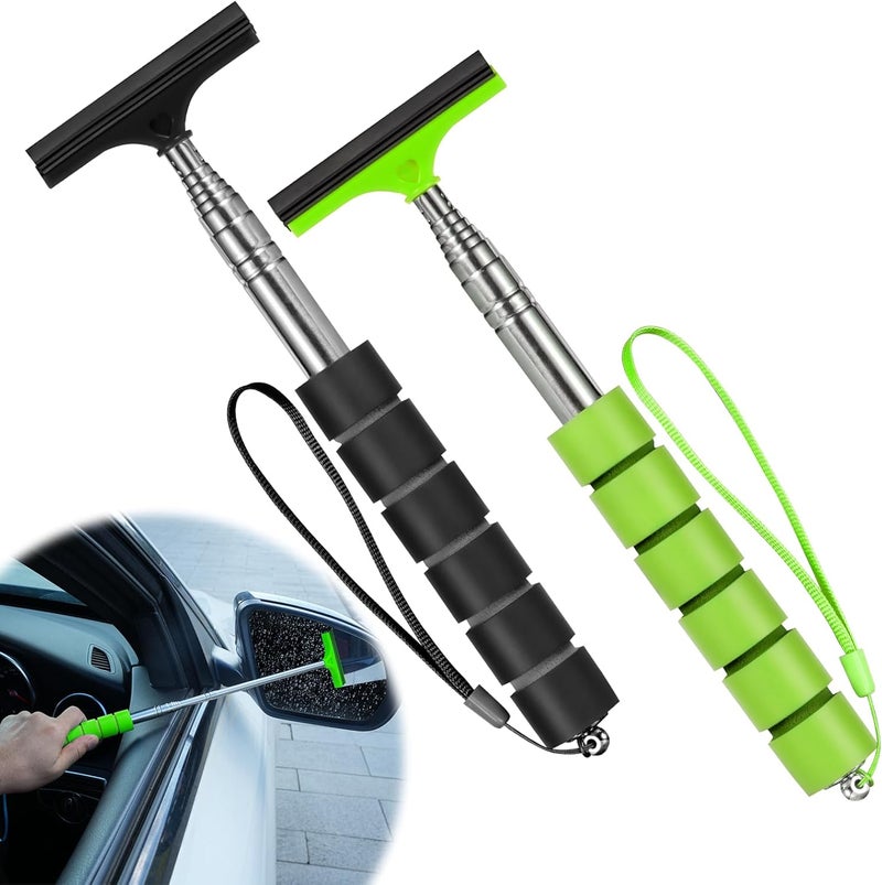 GUBCUB Side Mirror Squeegee, 2 PCS Car Mirror Squeegee, Retractable Car Rearview Mirror Wiper for All Vehicles, Universal Automotive Accessories - Image 1